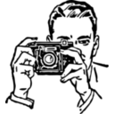 download Man With A Camera clipart image with 90 hue color