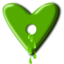 download Bloody Heart clipart image with 90 hue color
