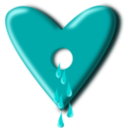 download Bloody Heart clipart image with 180 hue color