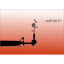 download Just Do It clipart image with 180 hue color