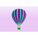 download Balloon In The Sky clipart image with 90 hue color