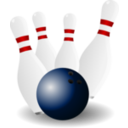 download Bowling clipart image with 0 hue color