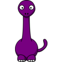 download Cartoon Brontosaurus clipart image with 225 hue color