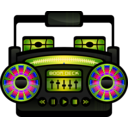 download Mini Boom Box clipart image with 225 hue color