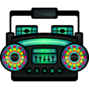download Mini Boom Box clipart image with 315 hue color