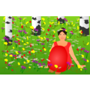 download In The Meadow clipart image with 0 hue color