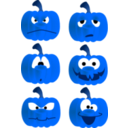 download Pumpkin Faces clipart image with 180 hue color
