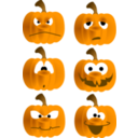 download Pumpkin Faces clipart image with 0 hue color