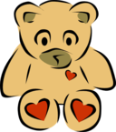 Teddy Bear With Hearts