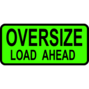 download Caution Oversized Load Ahead clipart image with 45 hue color