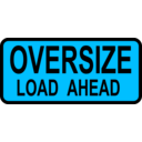 download Caution Oversized Load Ahead clipart image with 135 hue color