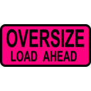 download Caution Oversized Load Ahead clipart image with 270 hue color