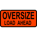 download Caution Oversized Load Ahead clipart image with 315 hue color
