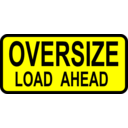 download Caution Oversized Load Ahead clipart image with 0 hue color