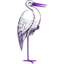 download Stork clipart image with 270 hue color