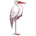 download Stork clipart image with 0 hue color