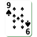 download White Deck 9 Of Spades clipart image with 90 hue color