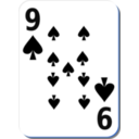 download White Deck 9 Of Spades clipart image with 180 hue color