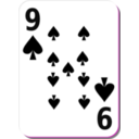 download White Deck 9 Of Spades clipart image with 270 hue color