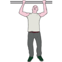 download Chin Up Man clipart image with 315 hue color