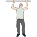 download Chin Up Man clipart image with 0 hue color
