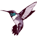 download Ruby Throated Hummingbird clipart image with 180 hue color