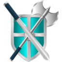download Sword Battleaxe Shield clipart image with 180 hue color