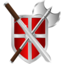 download Sword Battleaxe Shield clipart image with 0 hue color