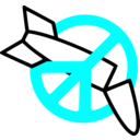 download Peace No War clipart image with 180 hue color