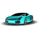 download Red Lamborghini clipart image with 180 hue color