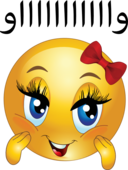 Waw Girl Smiley Emoticon