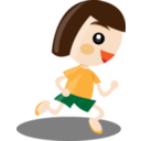 download Running Girl clipart image with 0 hue color