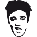 download Elvis Face clipart image with 0 hue color
