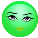 download Pretty Sexy Lady Smiley Emoticon clipart image with 90 hue color
