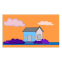 download Villa clipart image with 180 hue color