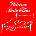 download Welcome Santa Claus clipart image with 0 hue color
