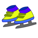 download Skating Shoes Icon clipart image with 225 hue color