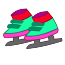 download Skating Shoes Icon clipart image with 315 hue color