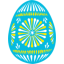 download Easter Egg Blue clipart image with 0 hue color