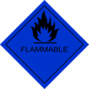 download Flammable Sign clipart image with 225 hue color