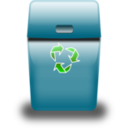download Blue Trash Can clipart image with 0 hue color
