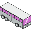 download Bus Isometric Icon clipart image with 90 hue color