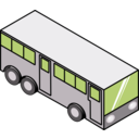 download Bus Isometric Icon clipart image with 225 hue color