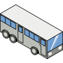 download Bus Isometric Icon clipart image with 0 hue color