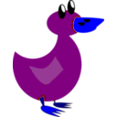 download A Duck clipart image with 180 hue color