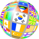 download Globe Of Flags clipart image with 45 hue color