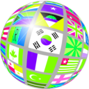 download Globe Of Flags clipart image with 90 hue color
