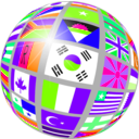 download Globe Of Flags clipart image with 270 hue color