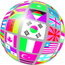 download Globe Of Flags clipart image with 315 hue color