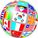 download Globe Of Flags clipart image with 0 hue color